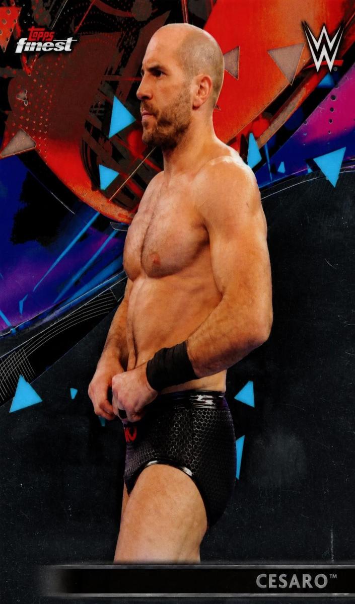 2021 Topps Finest WWE Cesaro #48 card