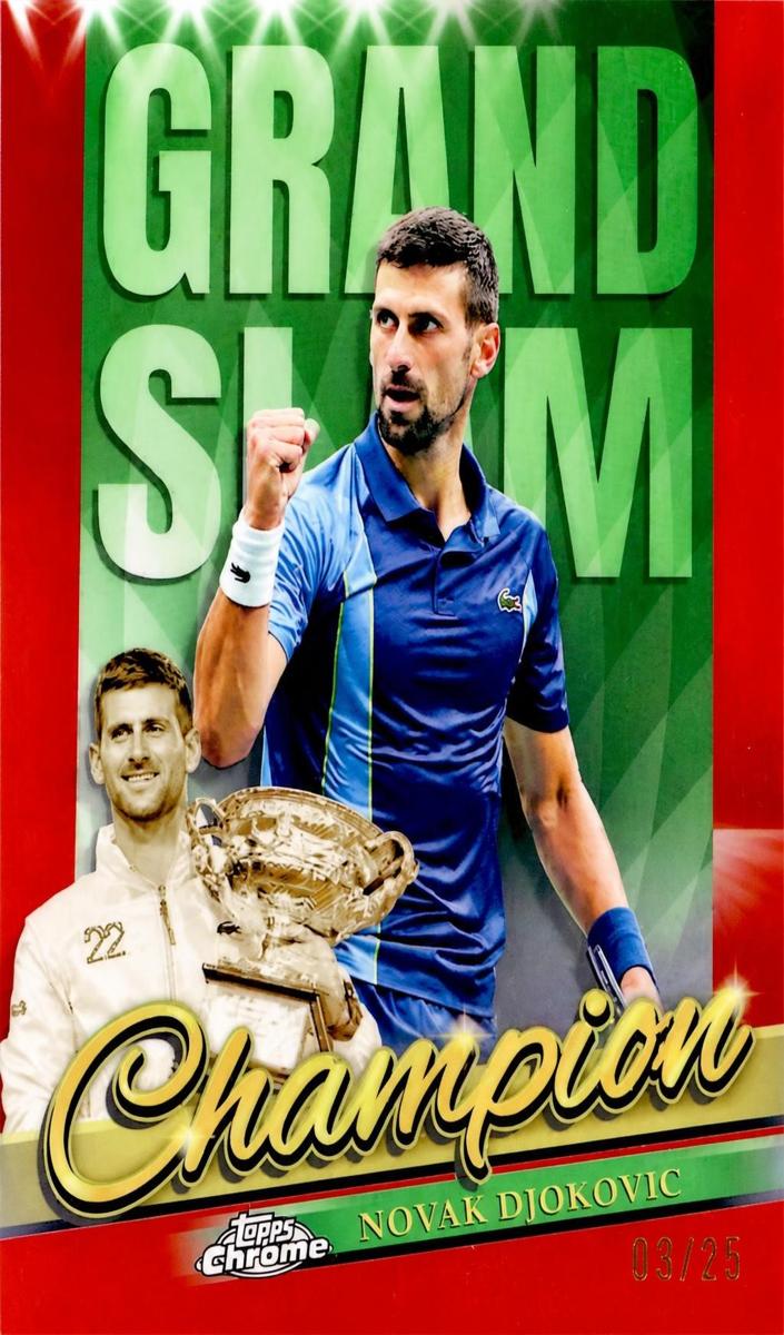 2024 Topps Chrome Novak Djokovic [Orange Refractor] #GSC-ND card