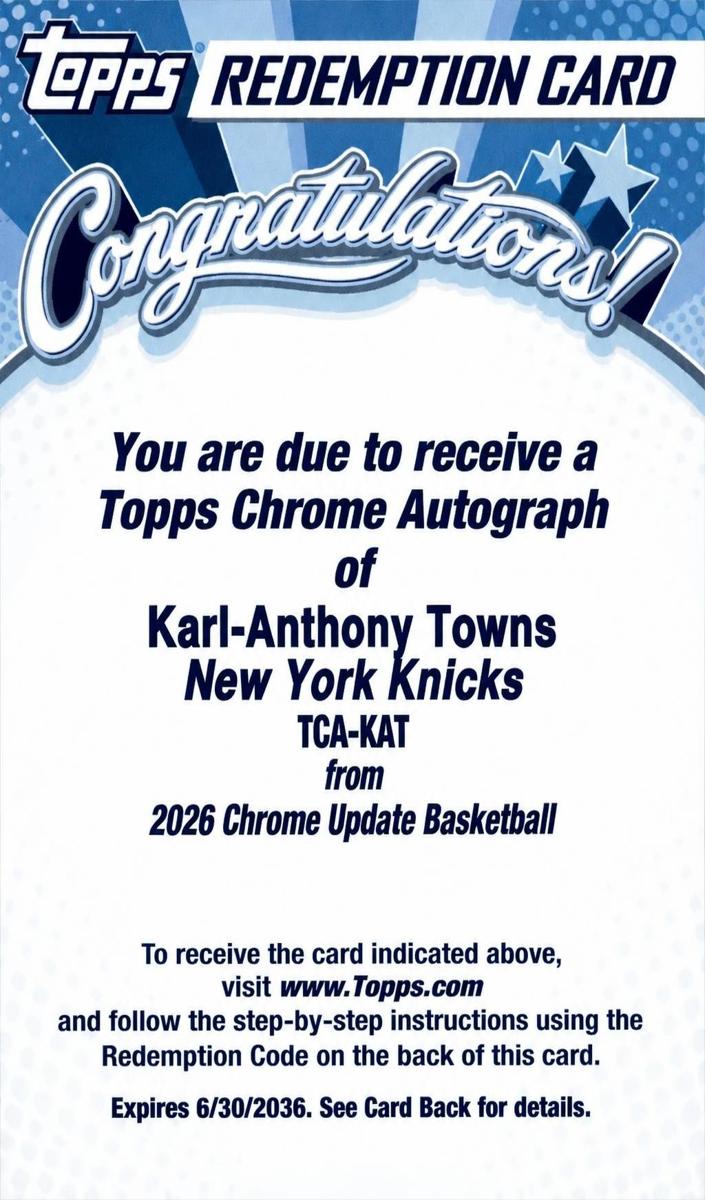 2025 Karl-Anthony Towns #TCA-KAT