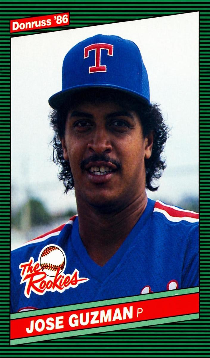 Jose Guzman 1986 Donruss The Rookies Baseball
