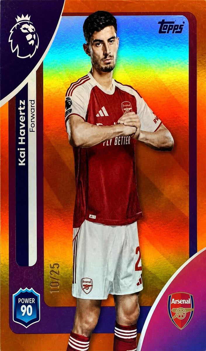 2025 Topps Premier League Kai Havertz [Orange Rainbow] #15 card