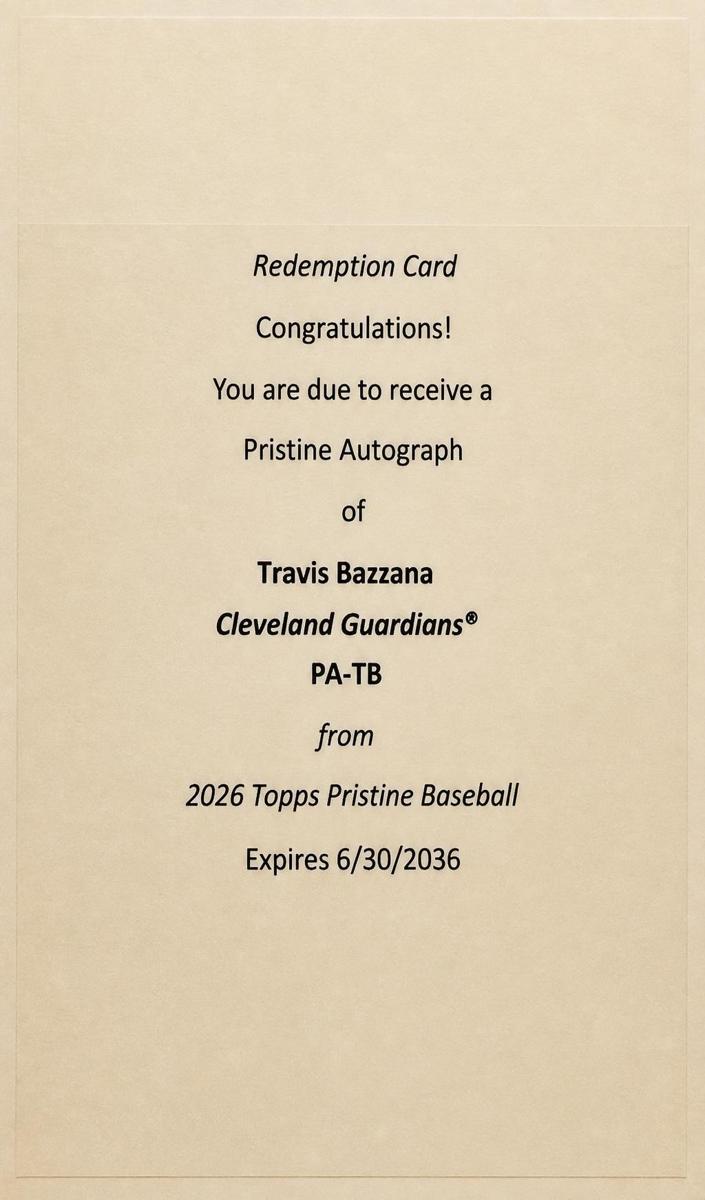 2026 Travis Bazzana #PA-TB