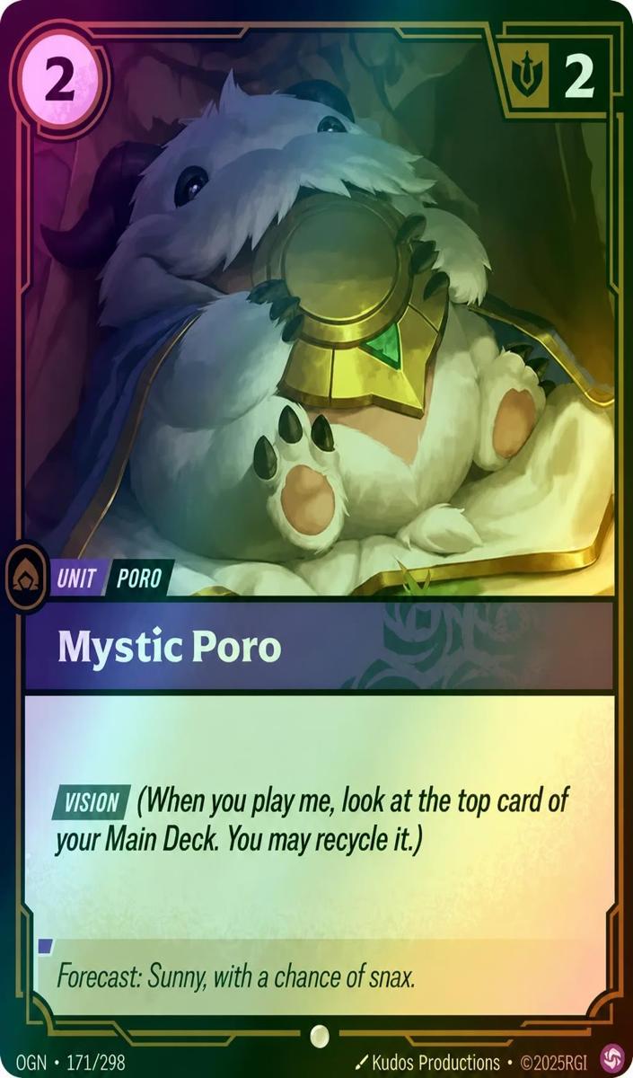 2025 Riftbound Origins Mystic Poro #171 card