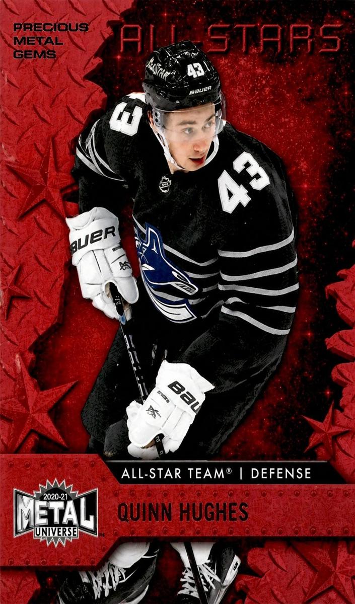 2020 Skybox Metal Universe Quinn Hughes [Red] #170 card