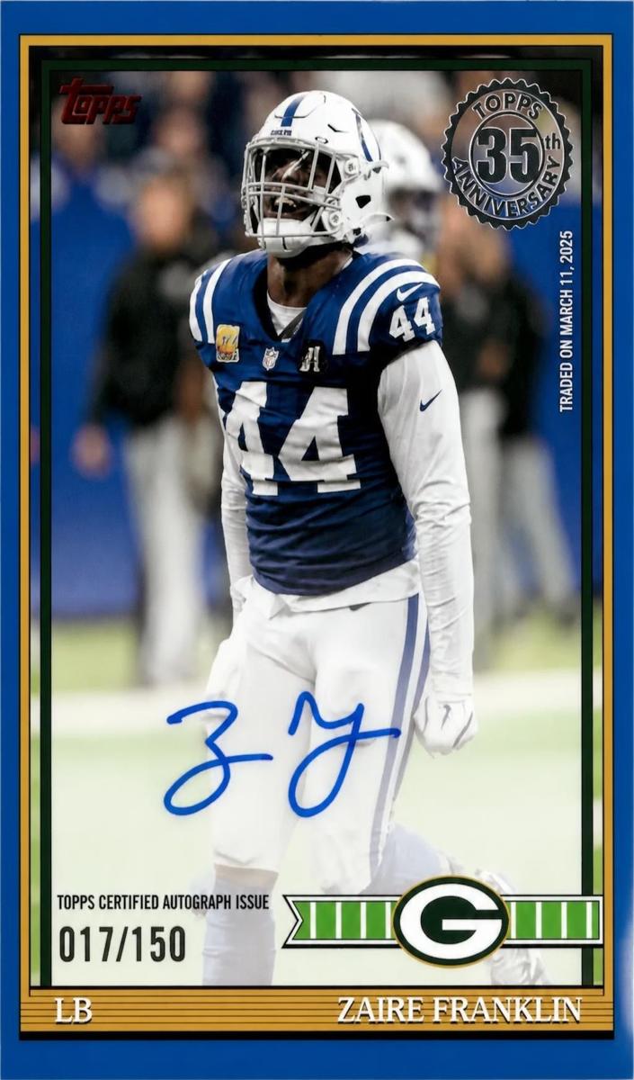 2026 Zaire Franklin [Blue] #91AC-ZFR