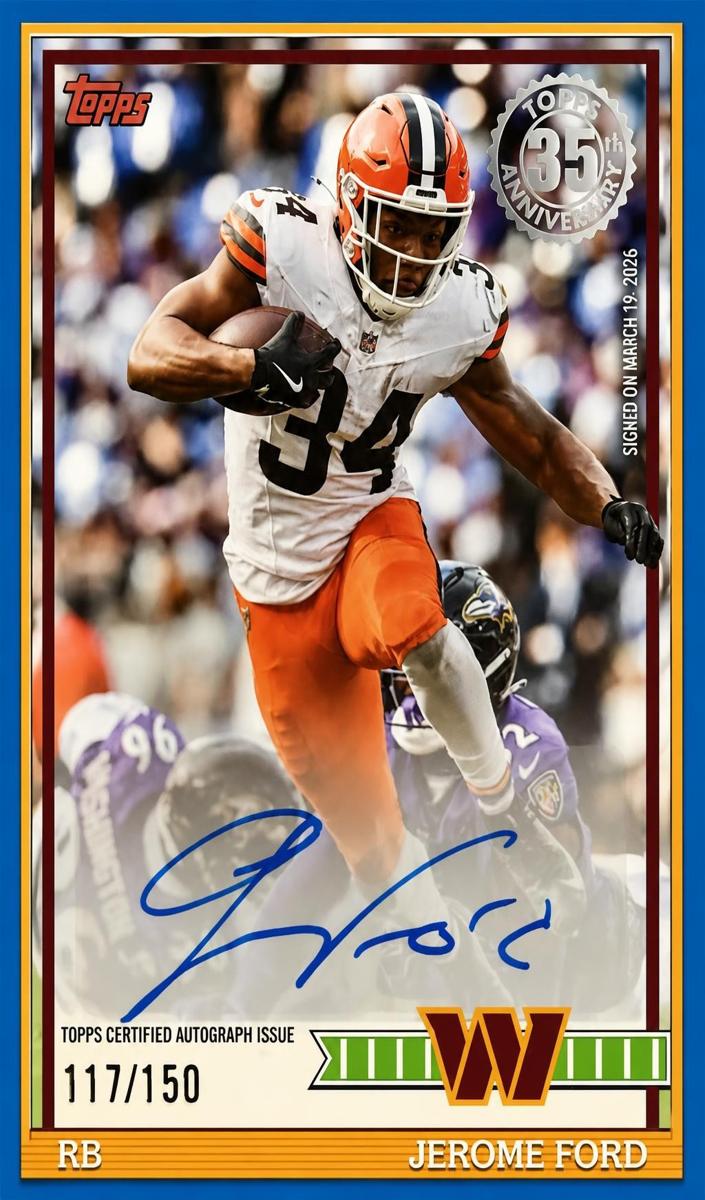2026 Jerome Ford [Blue] #91AC-JFO