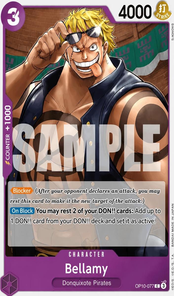 2025 One Piece Royal Blood Bellamy #OP10-077 card
