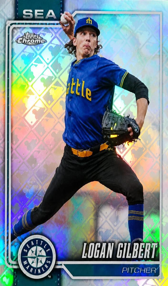 2026 Topps Chrome Logofractor Logan Gilbert #176 card