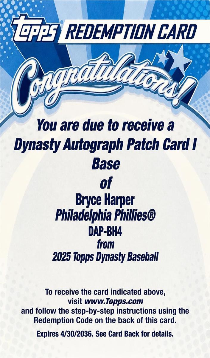 2025 Bryce Harper #DAP-BH4