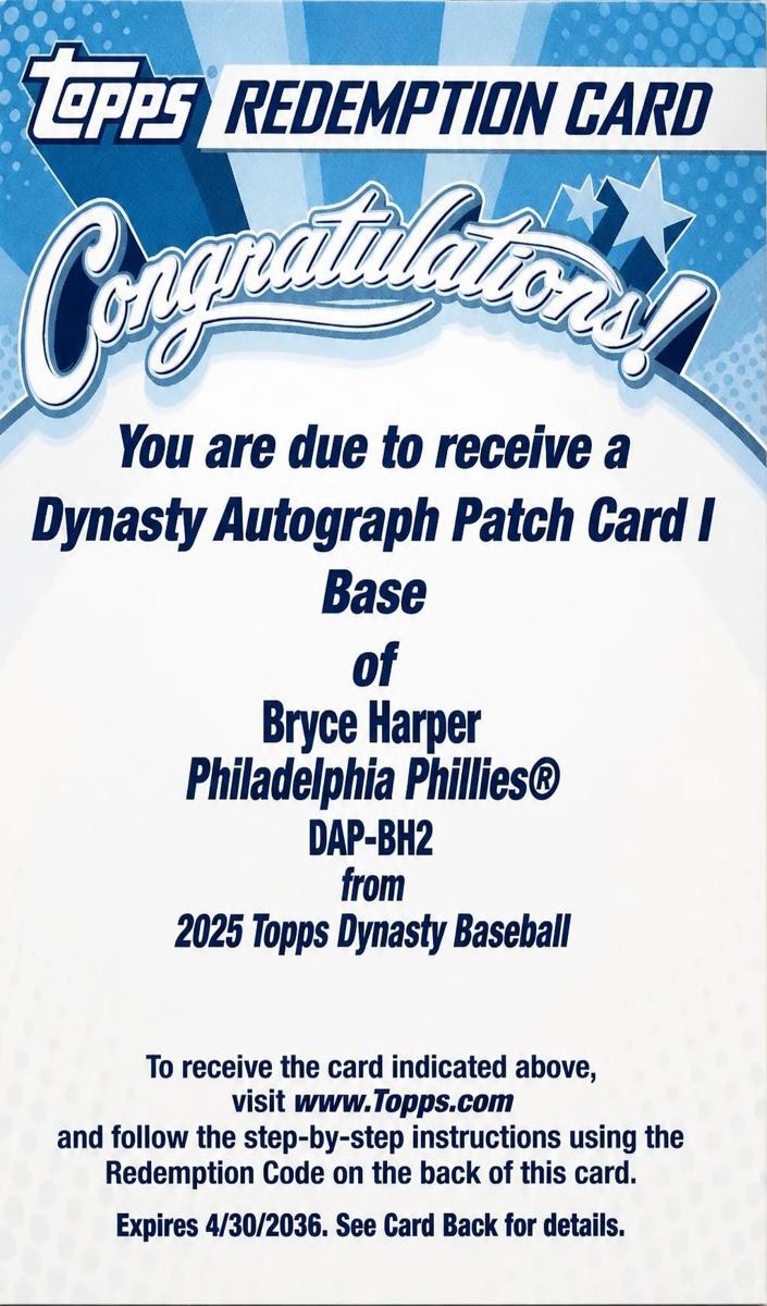 2025 Bryce Harper #DAP-BH2