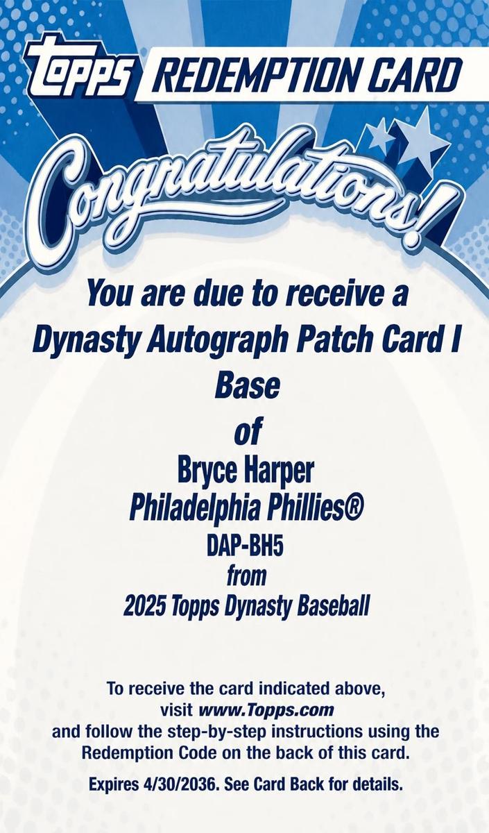 2025 Bryce Harper #DAP-BH5