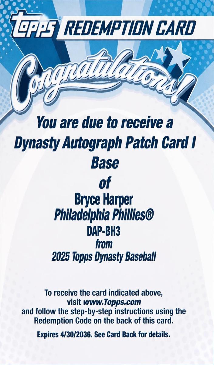 2025 Bryce Harper #DAP-BH3