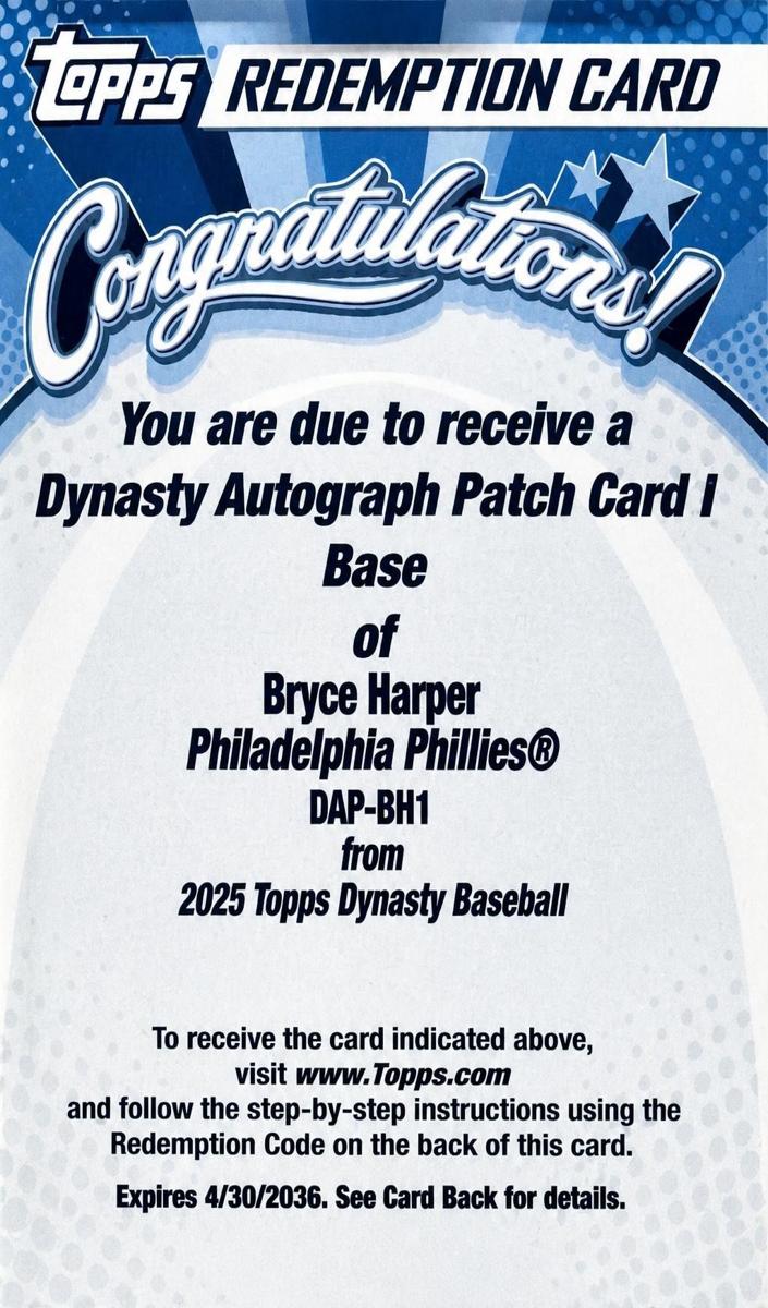 2025 Bryce Harper #DAP-BH1