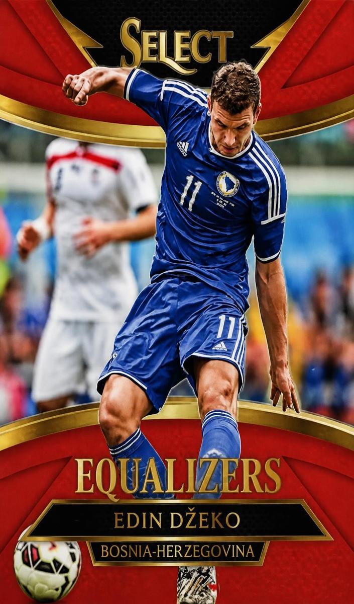 2015 Panini Select Edin Dzeko [Red] #3 card