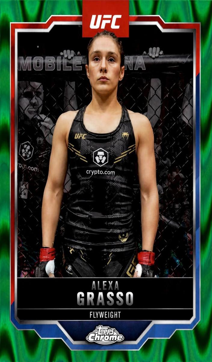 2025 Topps Chrome Alexa Grasso [Aqua Refractor] #14 card
