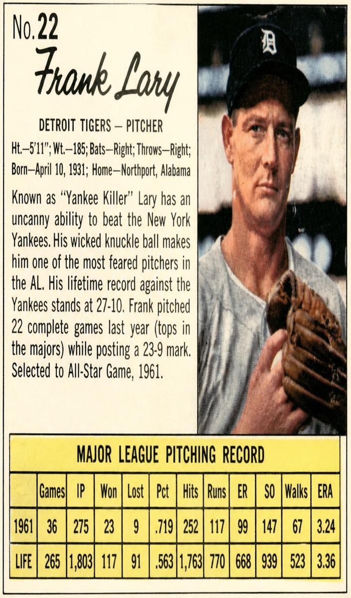 1962 Frank Lary #22