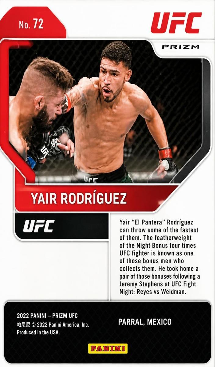 2022 Yair Rodriguez [Prizms Green] #72