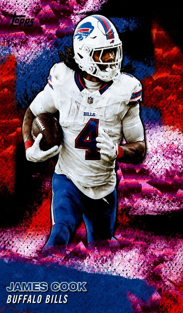 2026 Topps Flagship James Cook [Crackle Foil] #NFLS-4 card