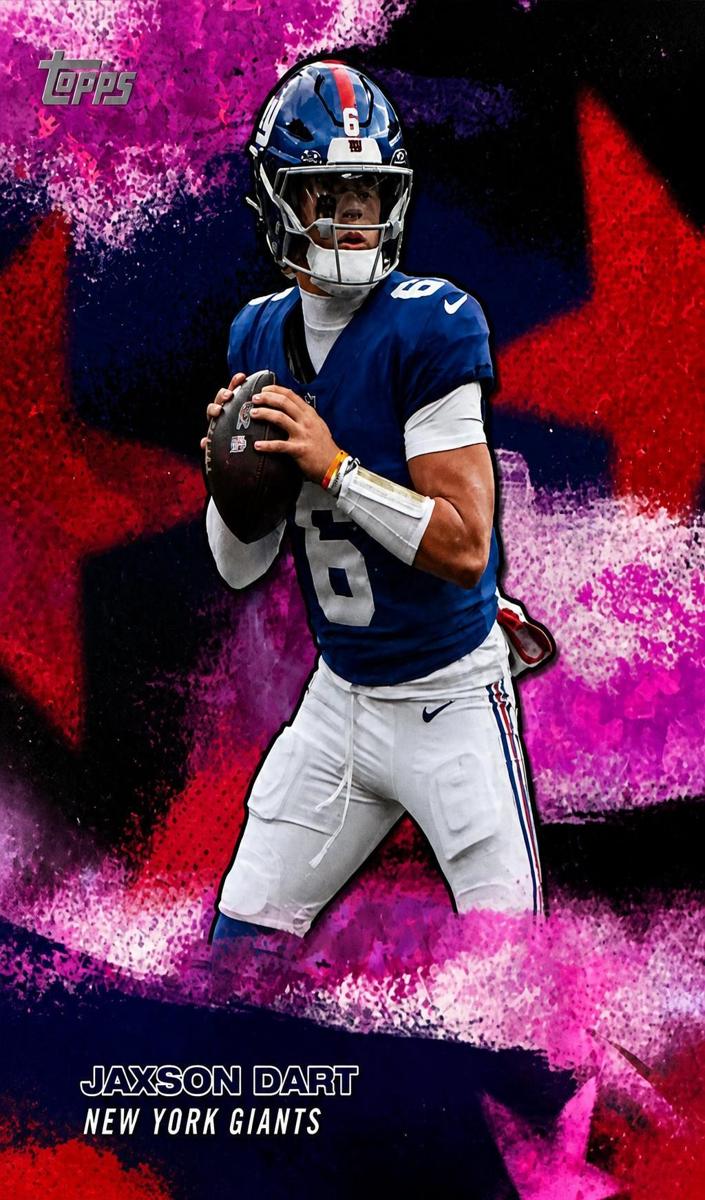 2026 Topps Flagship Jaxson Dart [Crackle Foil] #NFLS-26 card