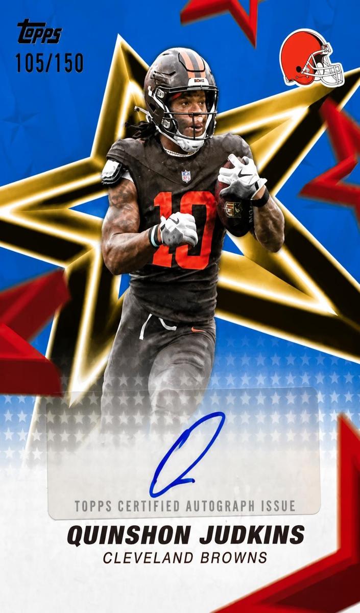 2026 Topps Flagship Quinshon Judkins [Blue] #NFLSA-QJ card