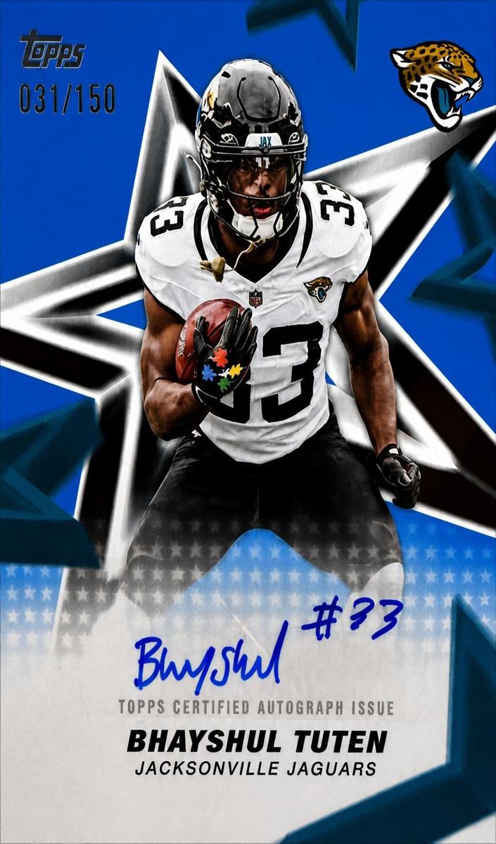 2026 Topps Flagship Bhayshul Tuten [Blue] #NFLSA-BT card