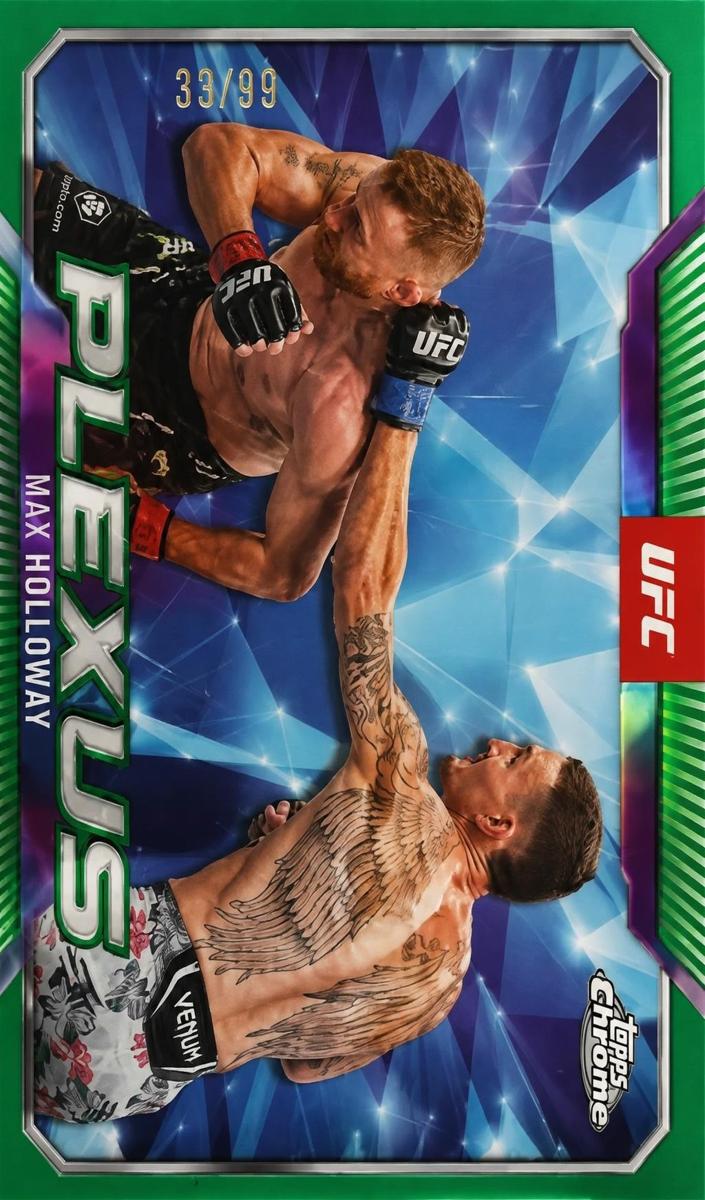 2025 Topps Chrome Max Holloway [Gold Refractor] #PLX-12 card
