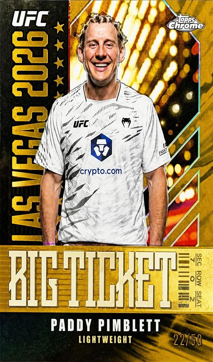 2026 Paddy Pimblett [Gold Refractor] #BT-4