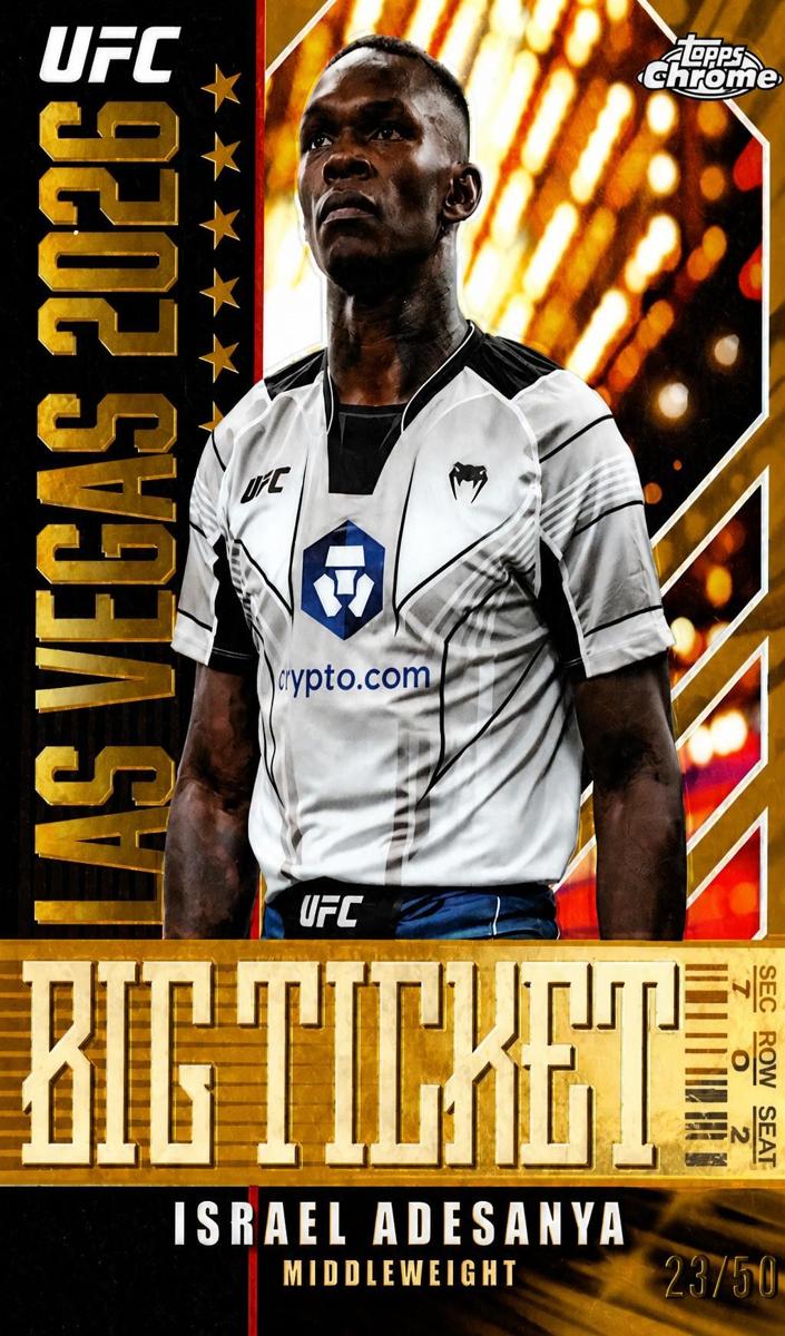 2026 Israel Adesanya [Gold Refractor] #BT-21