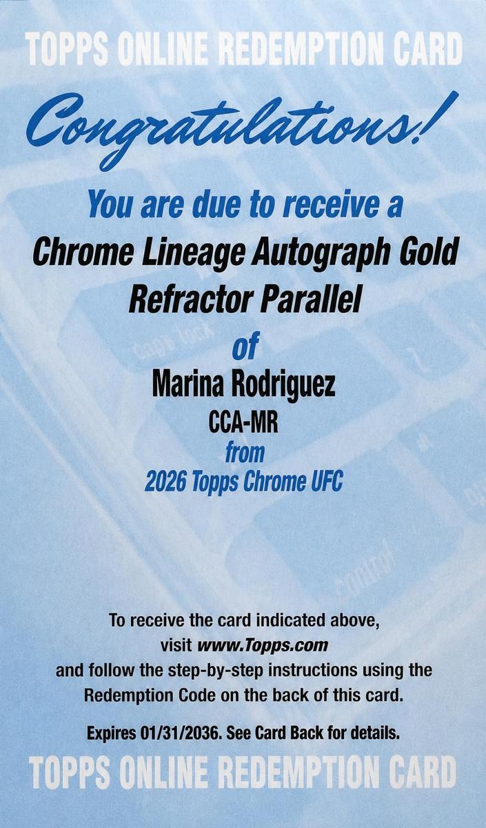 2026 Marina Rodriguez [Gold Refractor] #CCA-MR