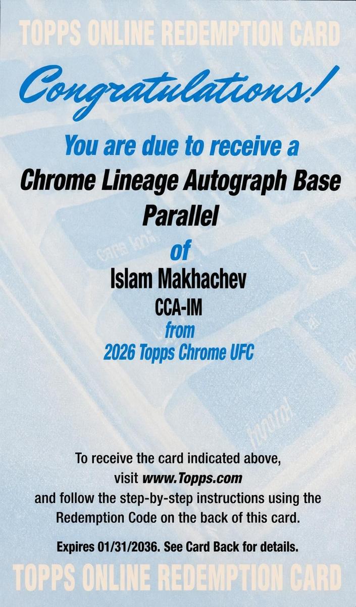 2026 Islam Makhachev [Refractor] #CCA-IM
