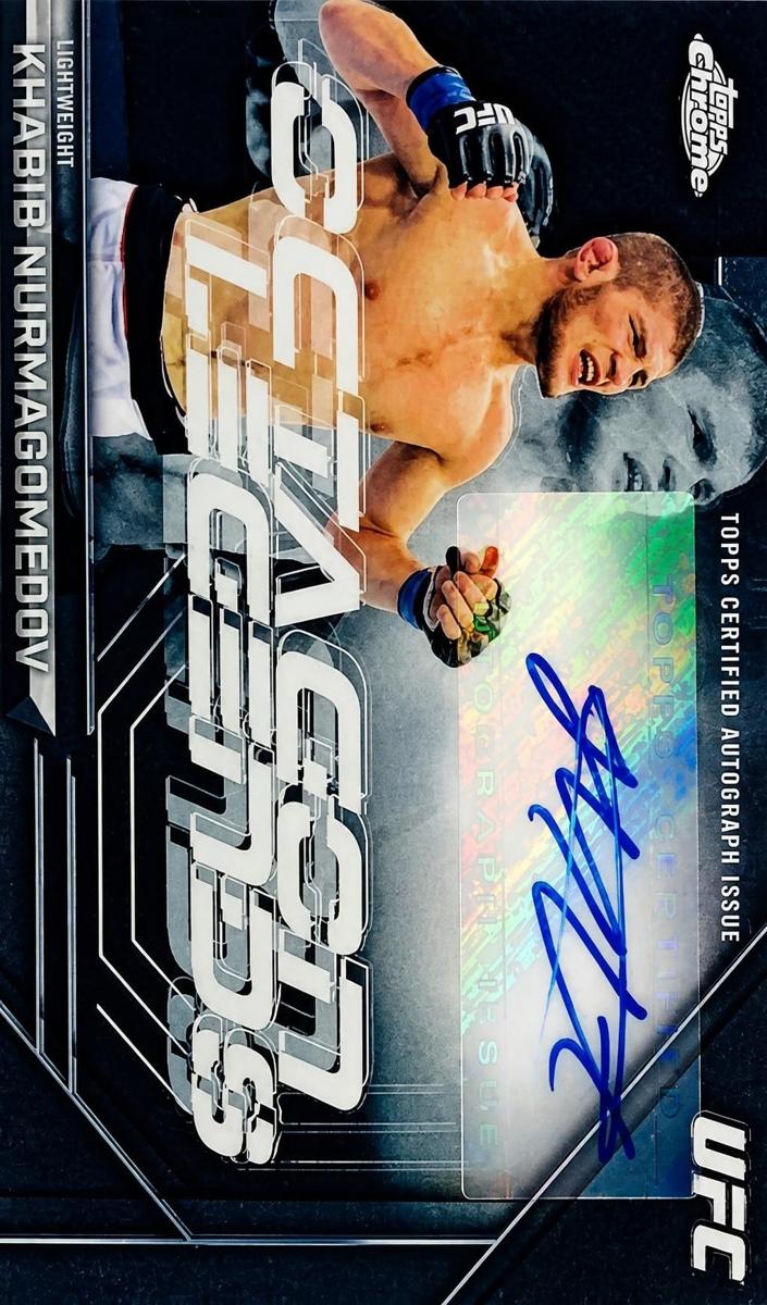 2026 Topps Chrome UFC Octagon Legends Autograph Khabib Nurmagomedov #OLA-KN card