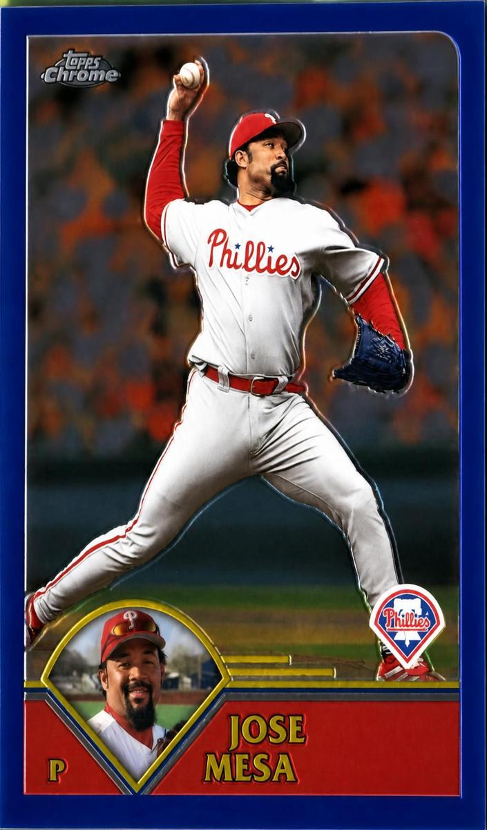 2003 Topps Chrome Jose Mesa #129 card