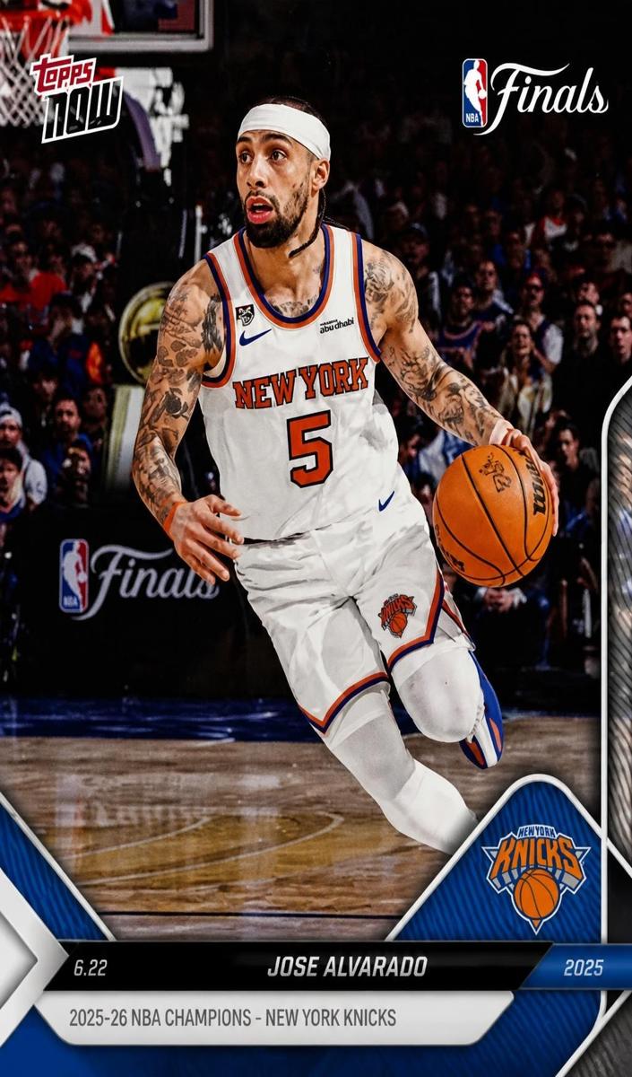 2026 Topps Now New York Knicks NBA Champions Jose Alvarado #C9 card