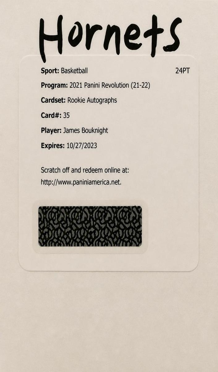 2021 Panini Revolution James Bouknight #15 card