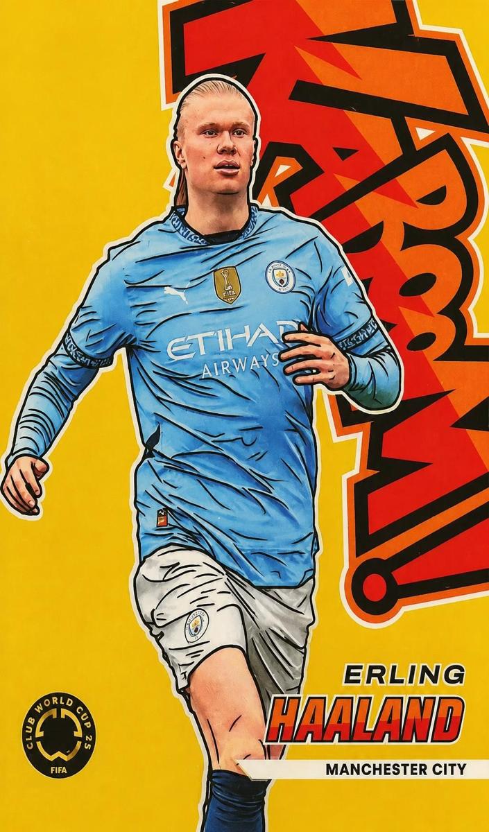 2025 Panini Prizm FIFA Club World Cup Erling Haaland [Gold] #12 card
