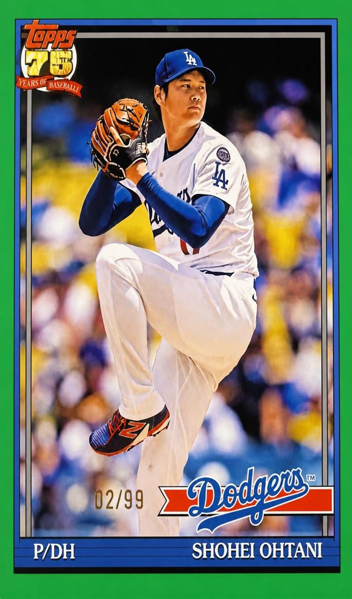 2026 Topps Shohei Ohtani [Green Foil] #T91-100 card