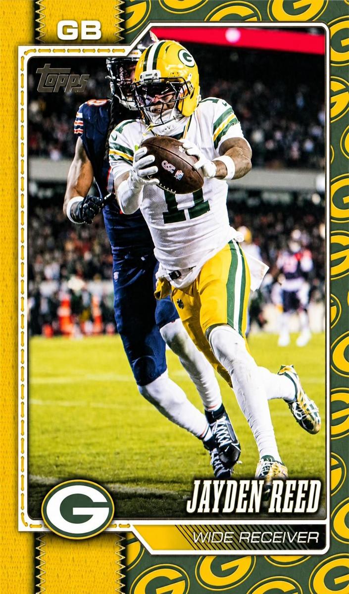 Jayden Reed 2026 Topps Flagship Team Color Border Variation Football
