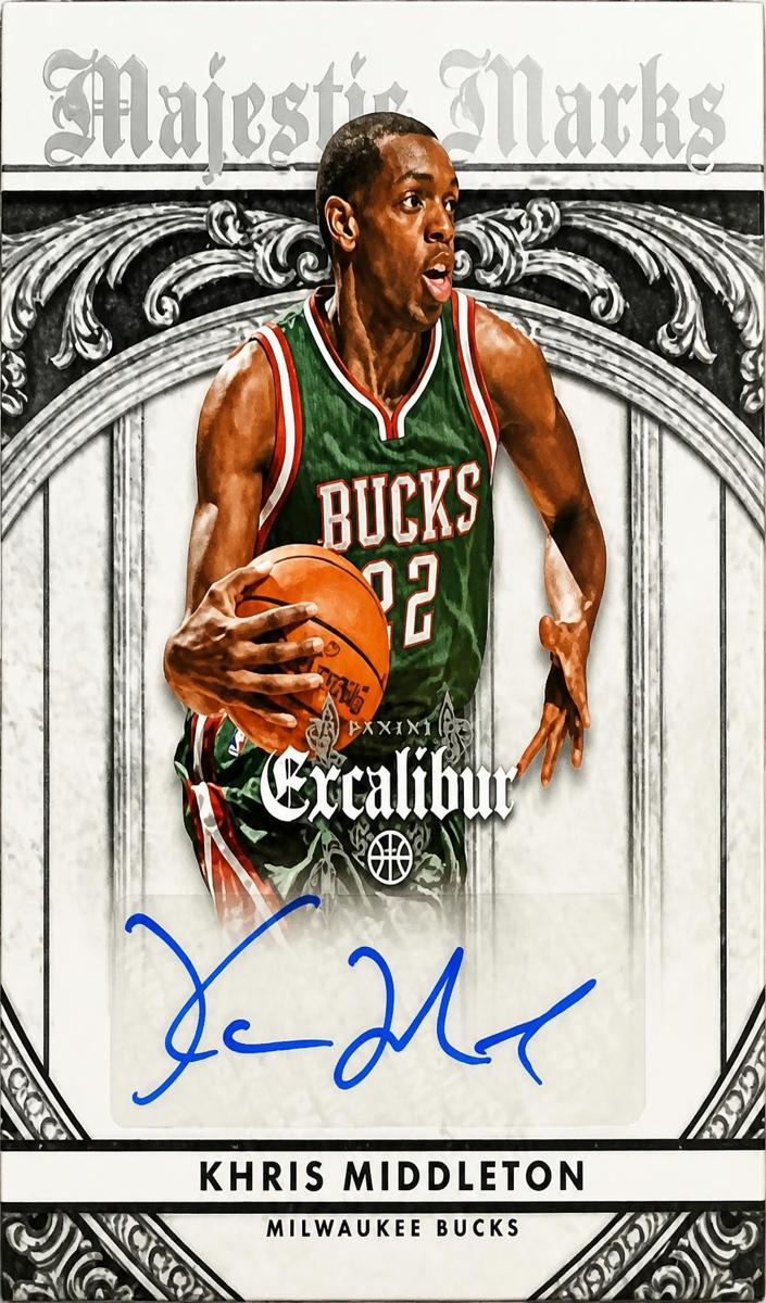 2014 Panini Excalibur Khris Middleton #28 card