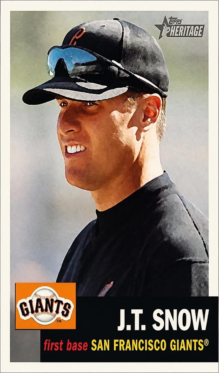 2002 Topps Heritage J.T. Snow #112 card