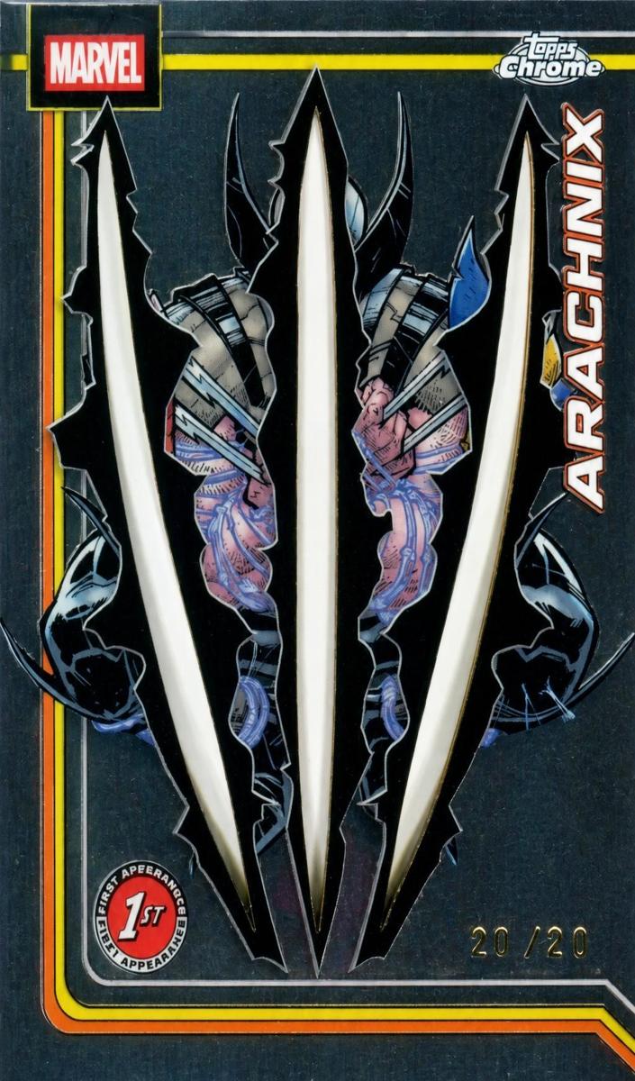 2026 Topps Chrome Marvel Arachnix [Blue Refractor] #103 card