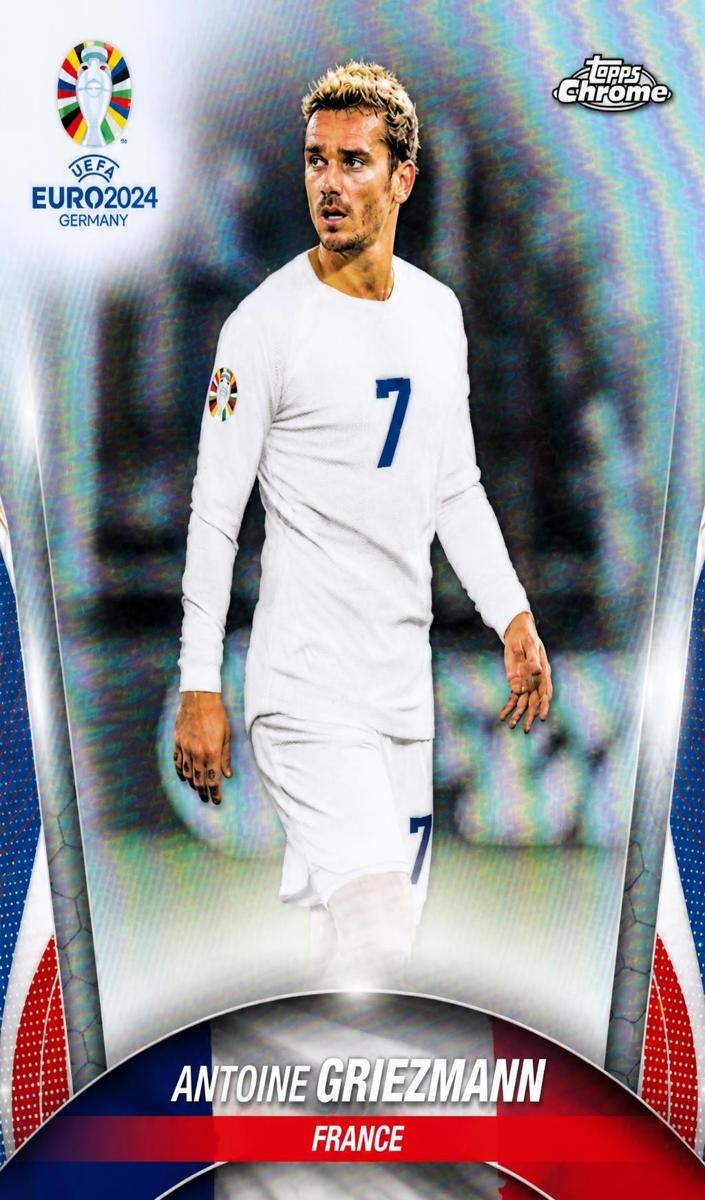 2024 Topps Chrome UEFA Euro Antoine Griezmann [refractor] #1 card
