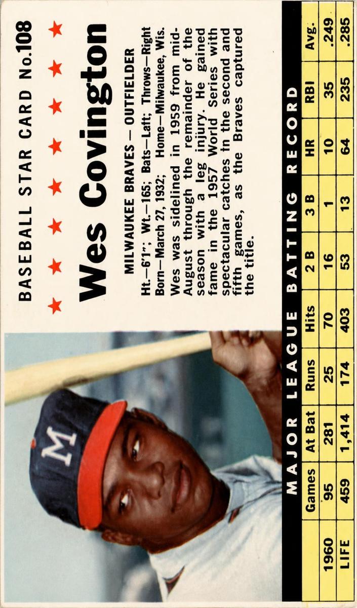 1961 Wes Covington [Hand Cut] #108