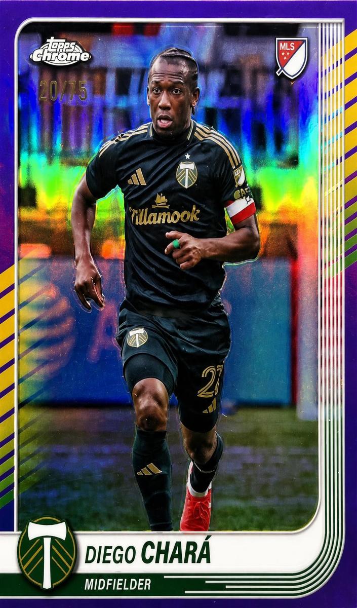 2025 Topps Chrome MLS Diego Chara [Purple Refractor] #140 card