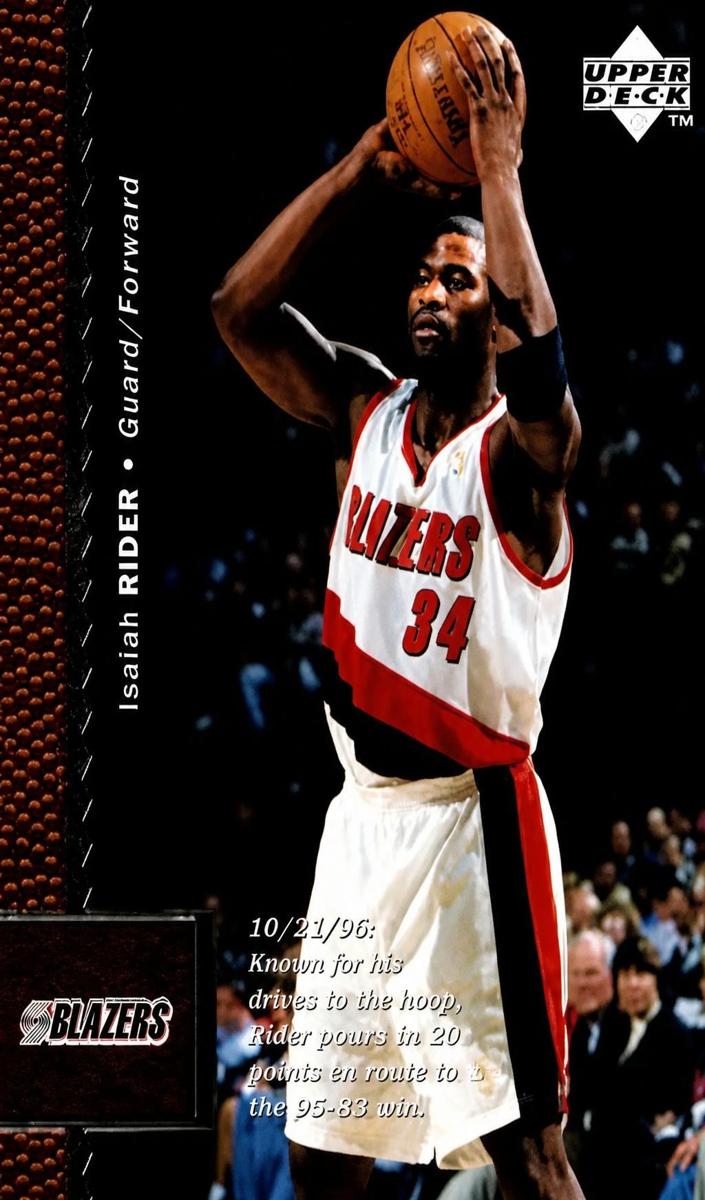 1996 Upper Deck Isaiah Rider #285 card