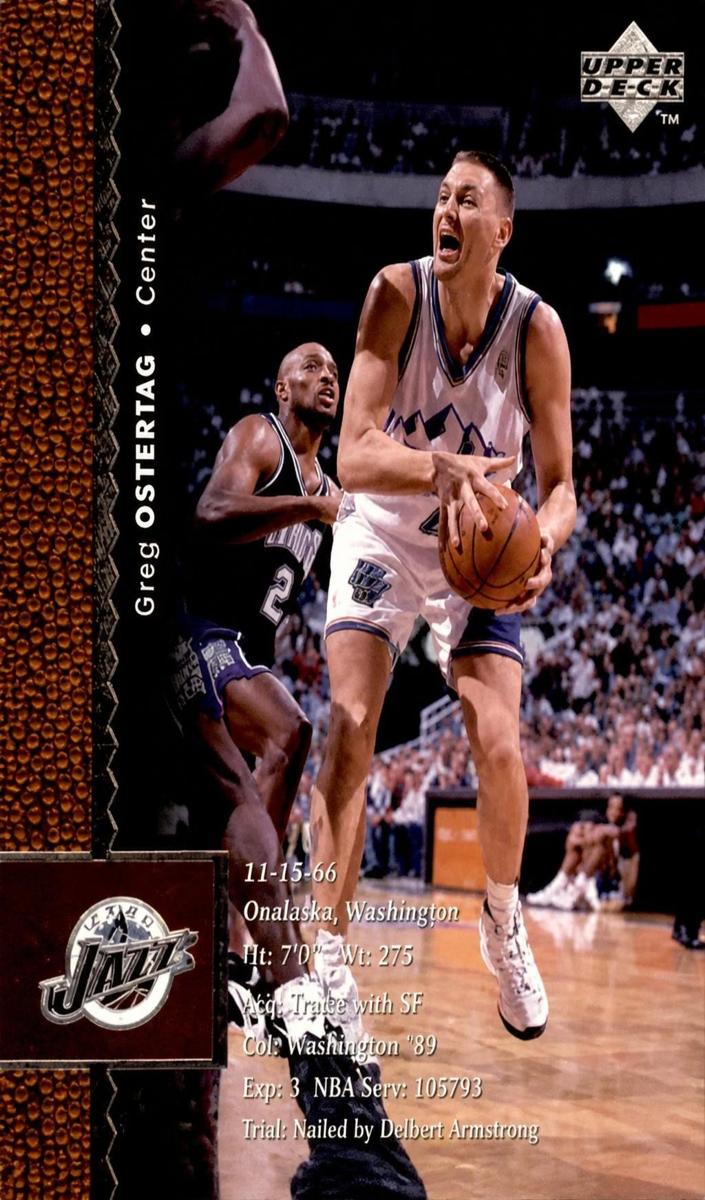 1996 Upper Deck Greg Ostertag #305 card