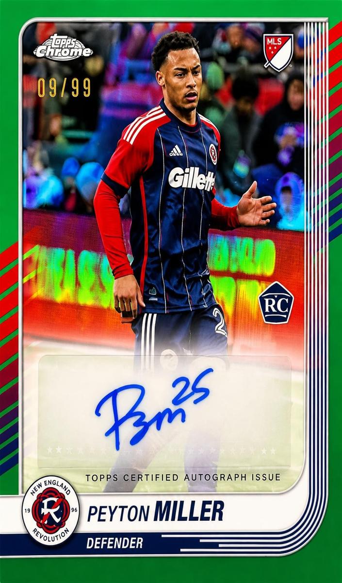 2025 Topps Chrome MLS Peyton Miller [Green Refractor] #CA-PM card