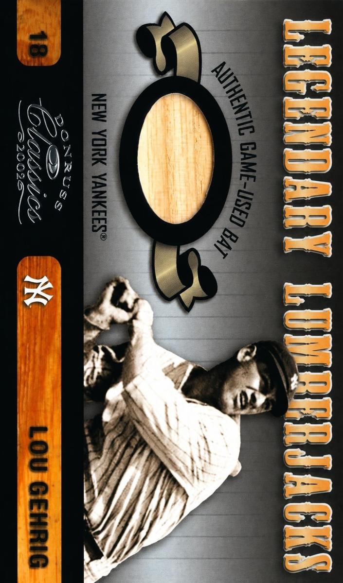 2003 Donruss Classics Lou Gehrig #LLJ-2 card