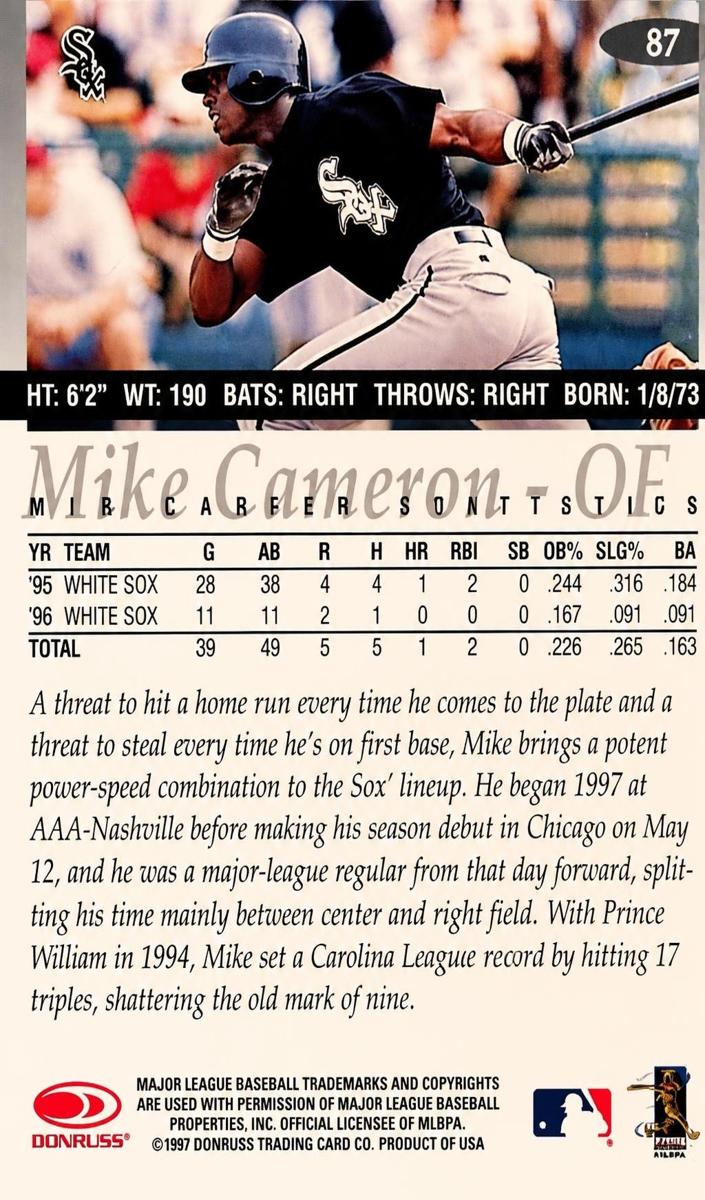 1997 Mike Cameron #87