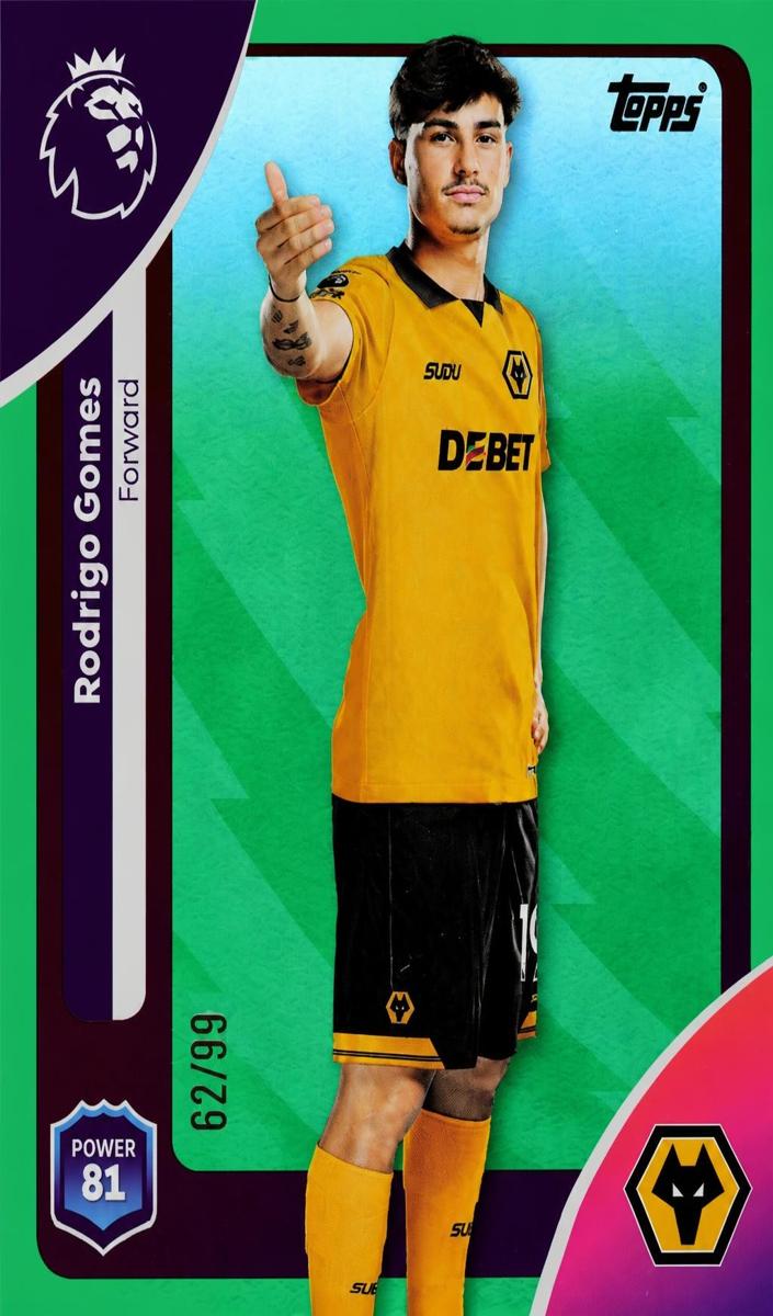 2025 Topps Premier League Rodrigo Gomes #299 card