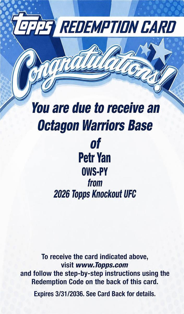 2026 Petr Yan #OWS-PY